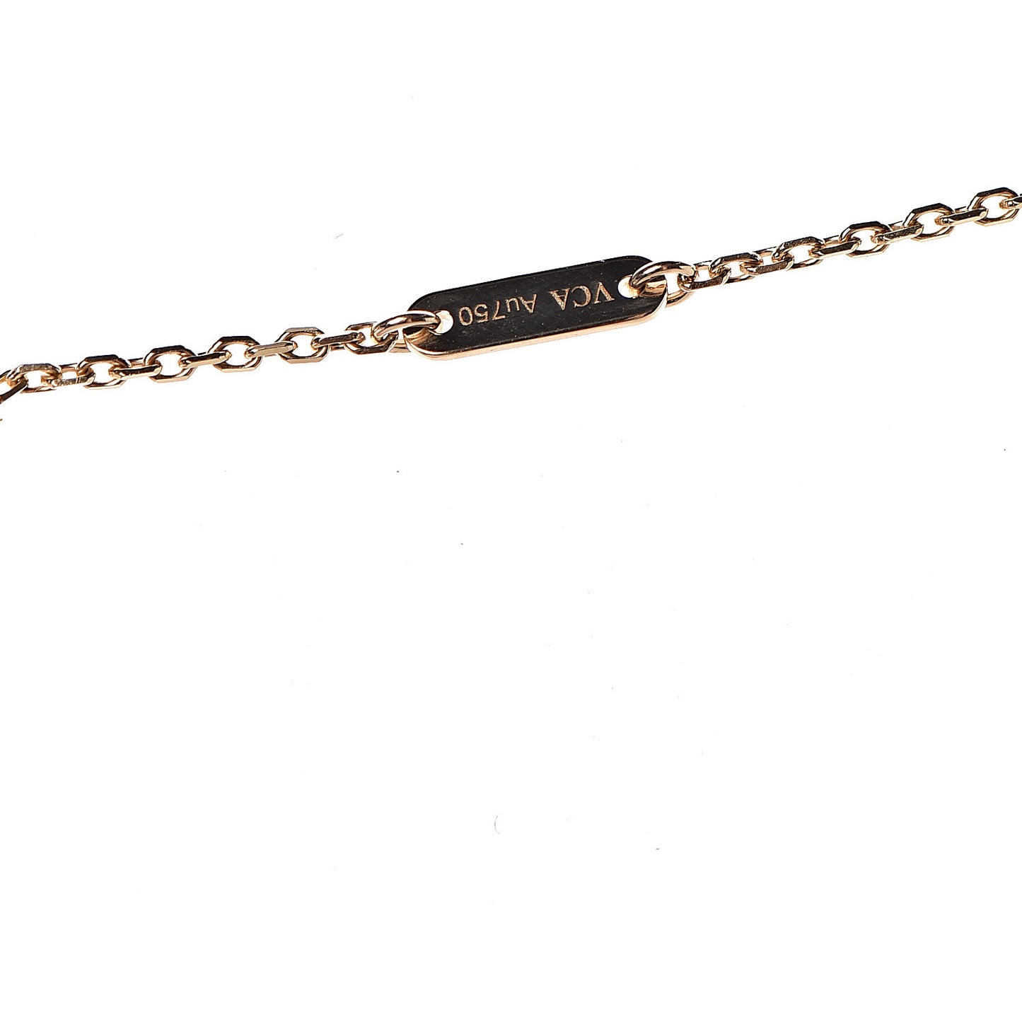 18K Yellow Gold Mother of Pearl Sweet Alhambra Butterfly Pendant Necklace