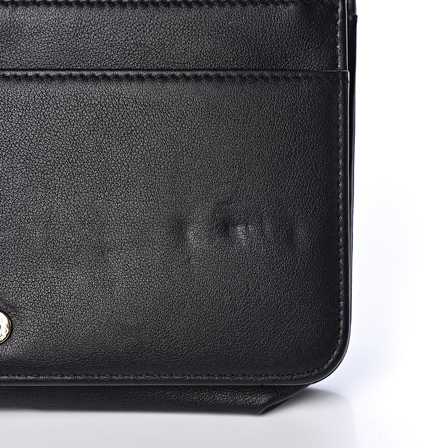 Chanel Metallic Goatskin Lambskin Boy Wallet on Chain WOC Black Gold 9 of 13