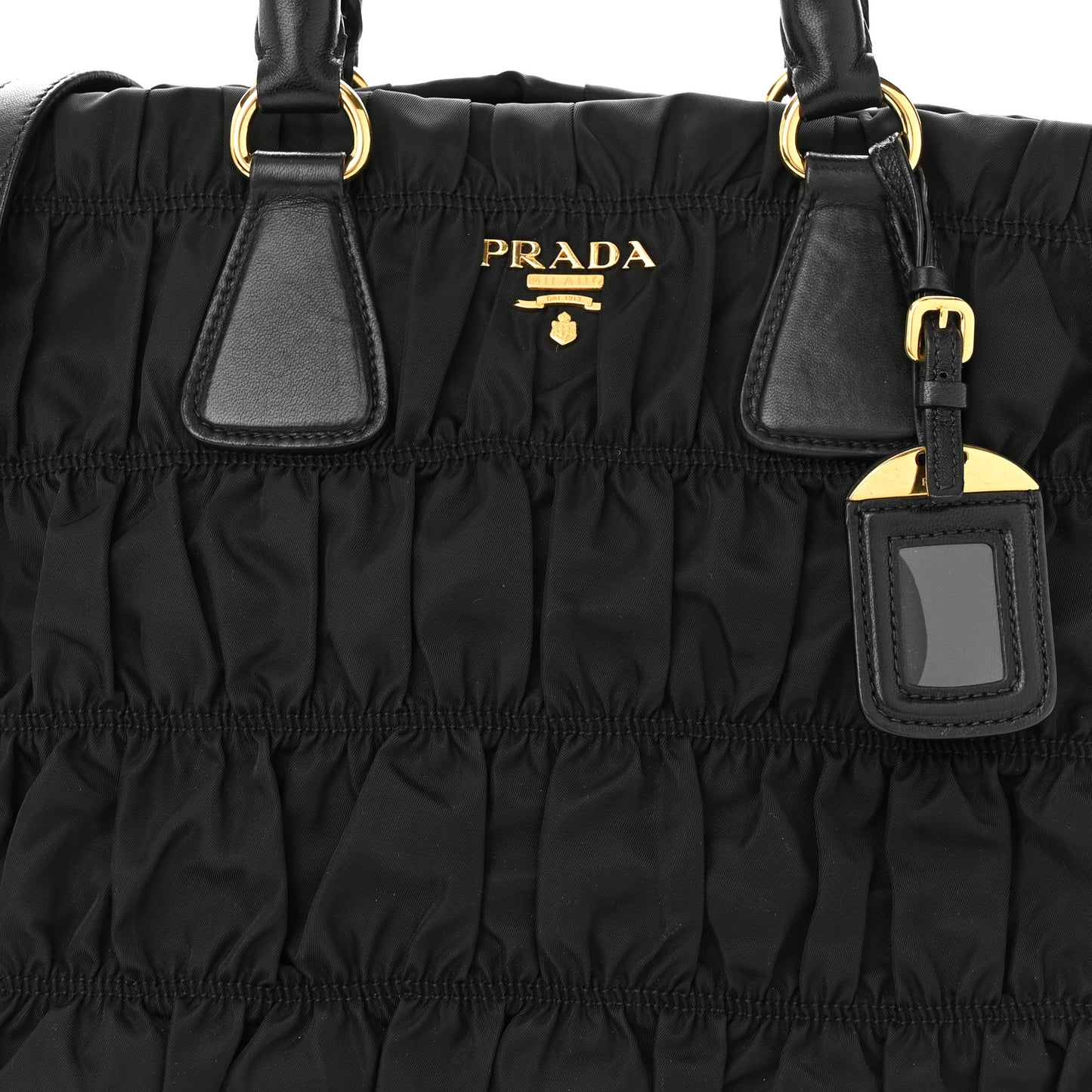 Tessuto Nylon Gaufre Tote Black
