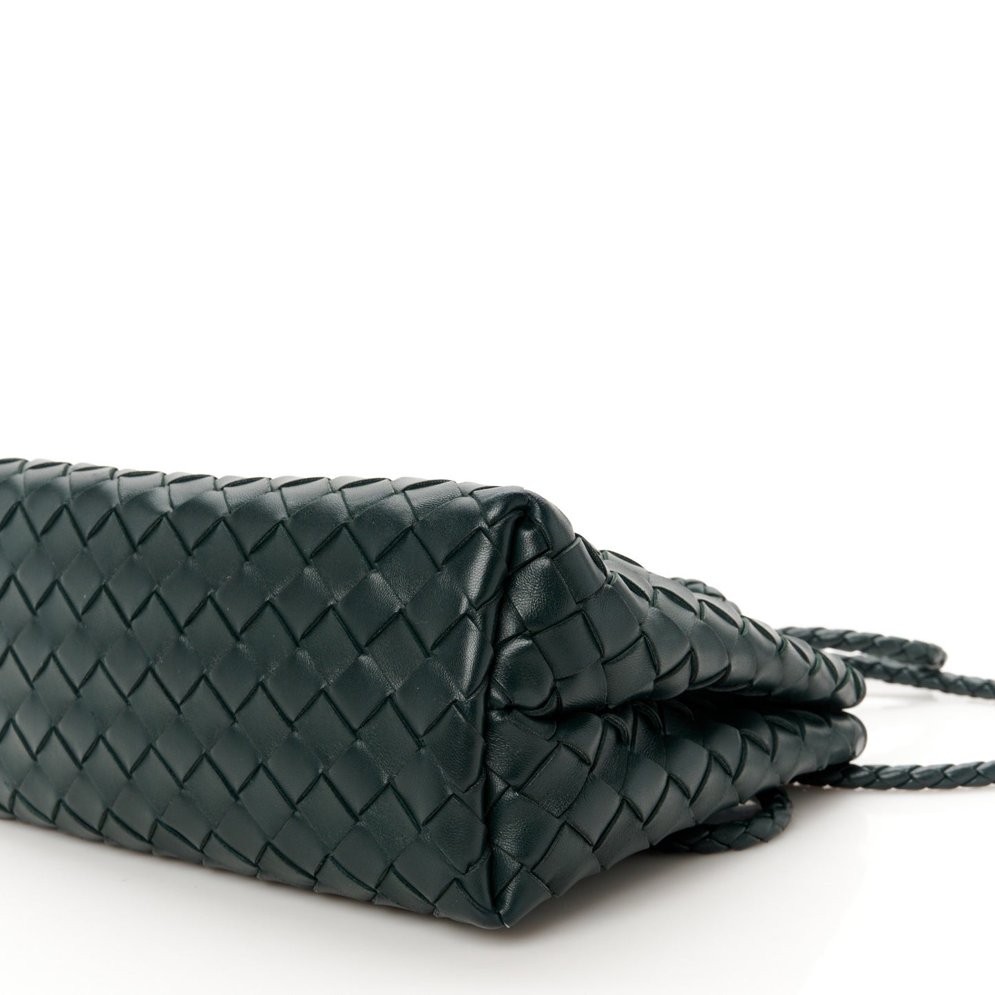 Nappa Intrecciato Small Andiamo Shoulder Bag Emerald Green