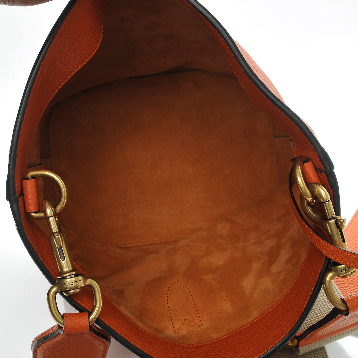 Soft Grained Calfskin Small Jackie Bucket Bag Orange
