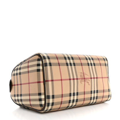 Burberry Haymarket Check Small Chester Bowling Bag Chocolate 4 of 12
