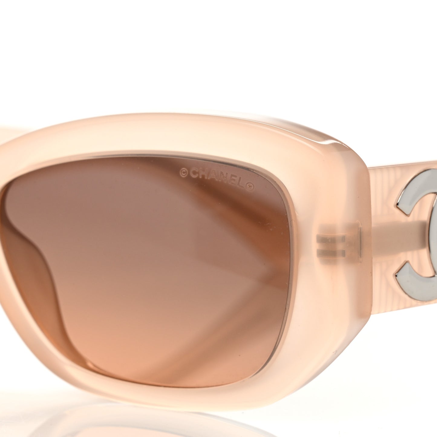 Acetate Rectangle CC Sunglasses 5493-A Light Orange