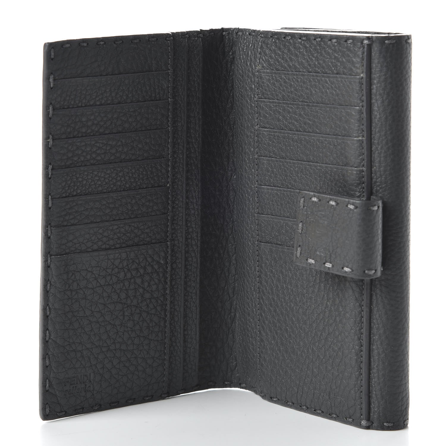 Fendi Cuoio Romano Selleria Peekaboo Continental Wallet Asfalto 9 of 22