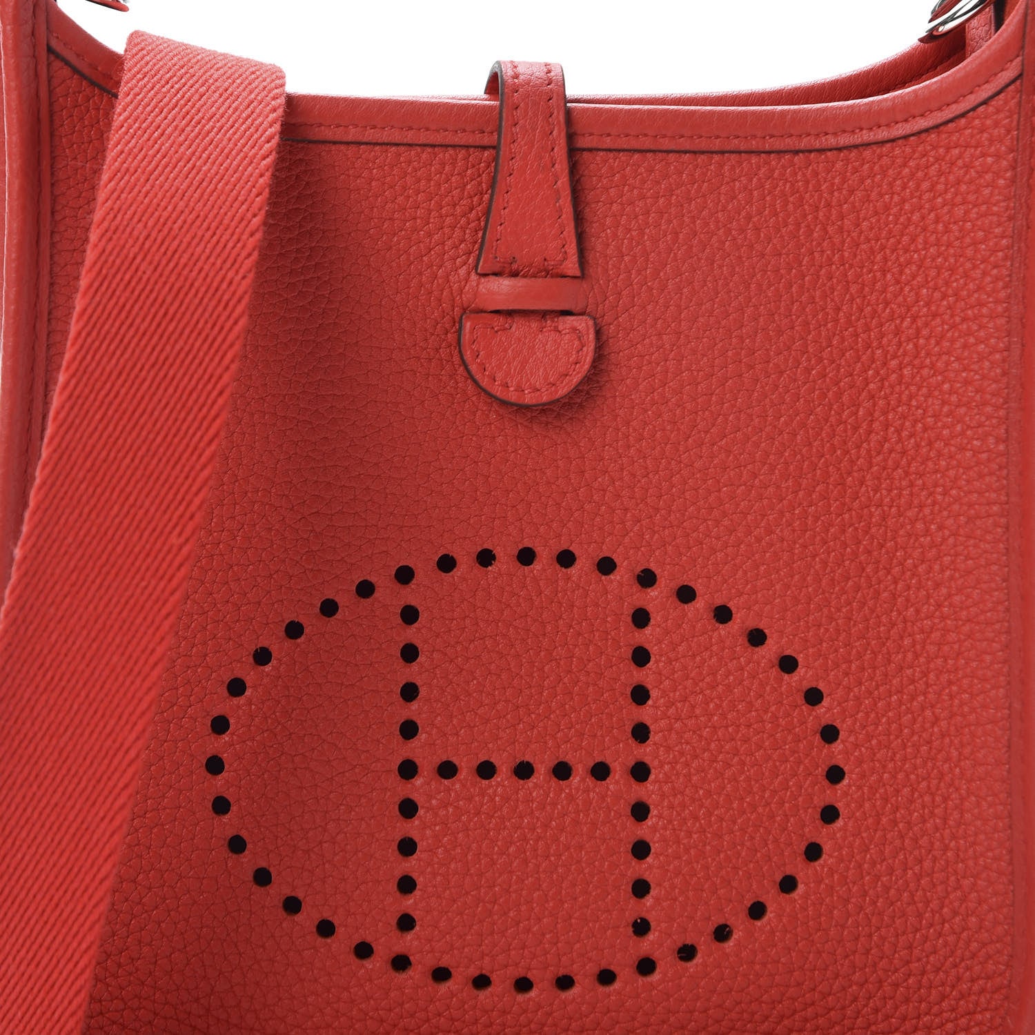 Hermes Taurillon Clemence Evelyne TPM Rouge de Coeur 8 of 9