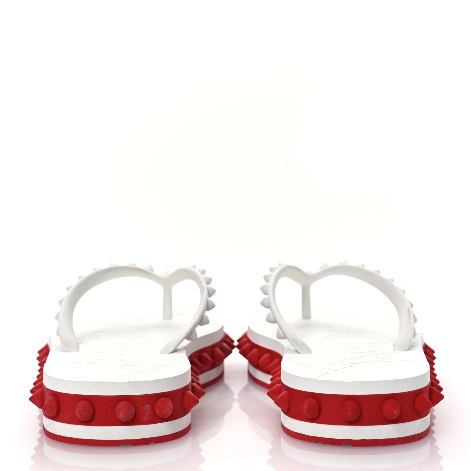 Christian Louboutin Rubber Spike Super Loubi Donna Flip Flop 36 White 6 of 12