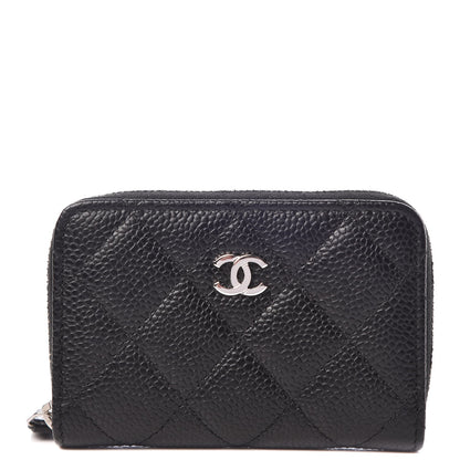 Chanel Caviar Quilted Zip Coin Purse Black 1 of 7