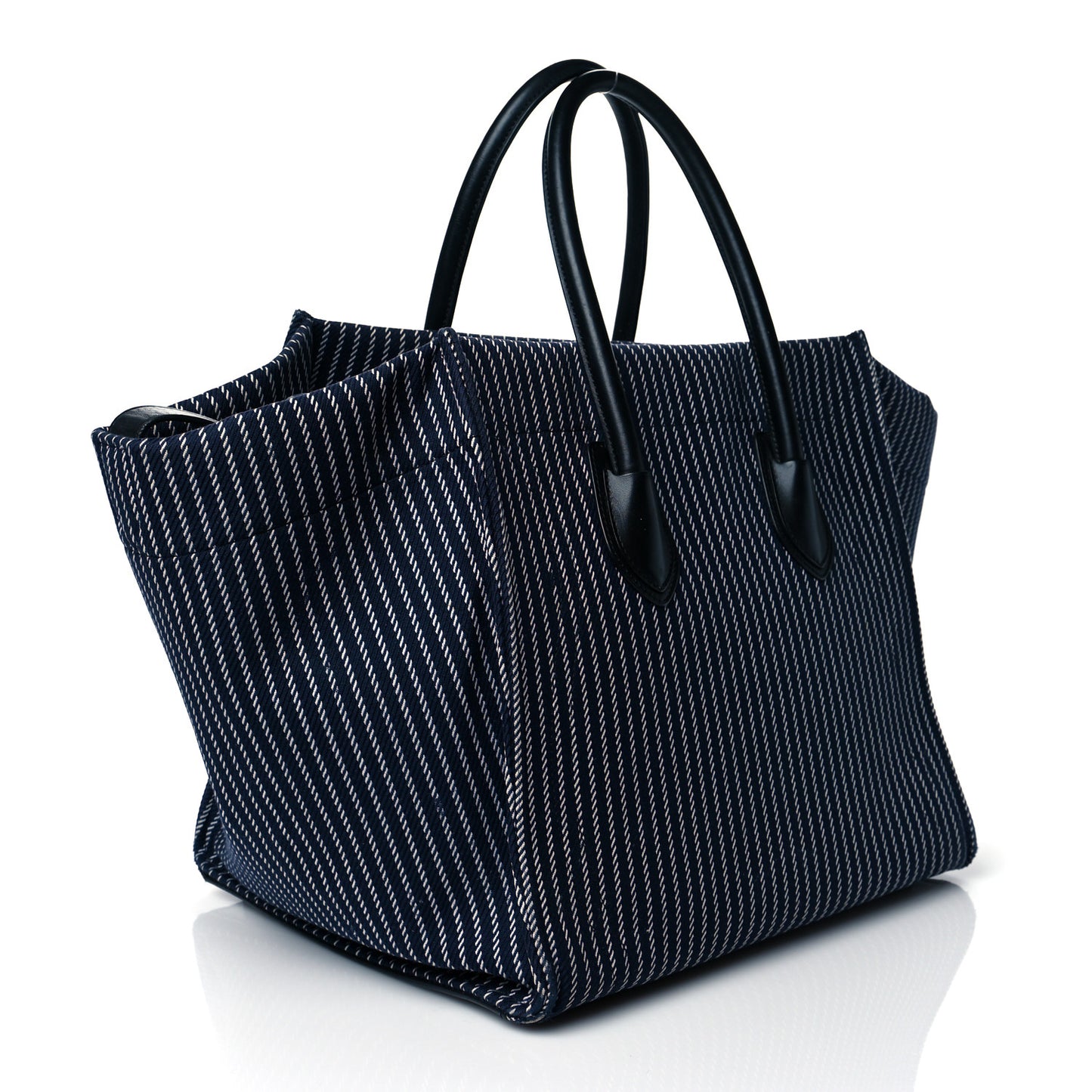 Cotton Canvas Striped Medium Phantom Luggage Navy White