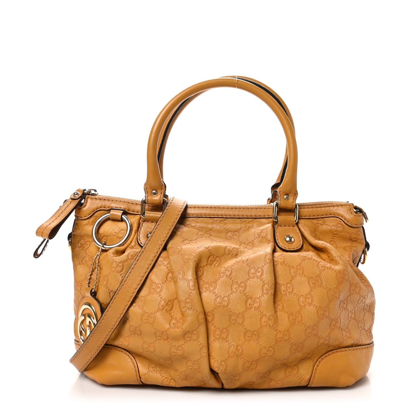 Guccissima Medium Sukey Top Handle Bag Yellow