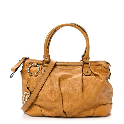 Gucci Guccissima Medium Sukey Top Handle Bag Yellow 1 of 10
