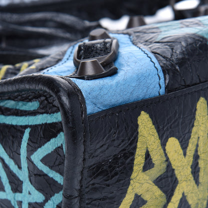 Balenciaga Agneau Arena Graffiti All Over Classic Hardware Mini City Black Multicolor 7 of 10