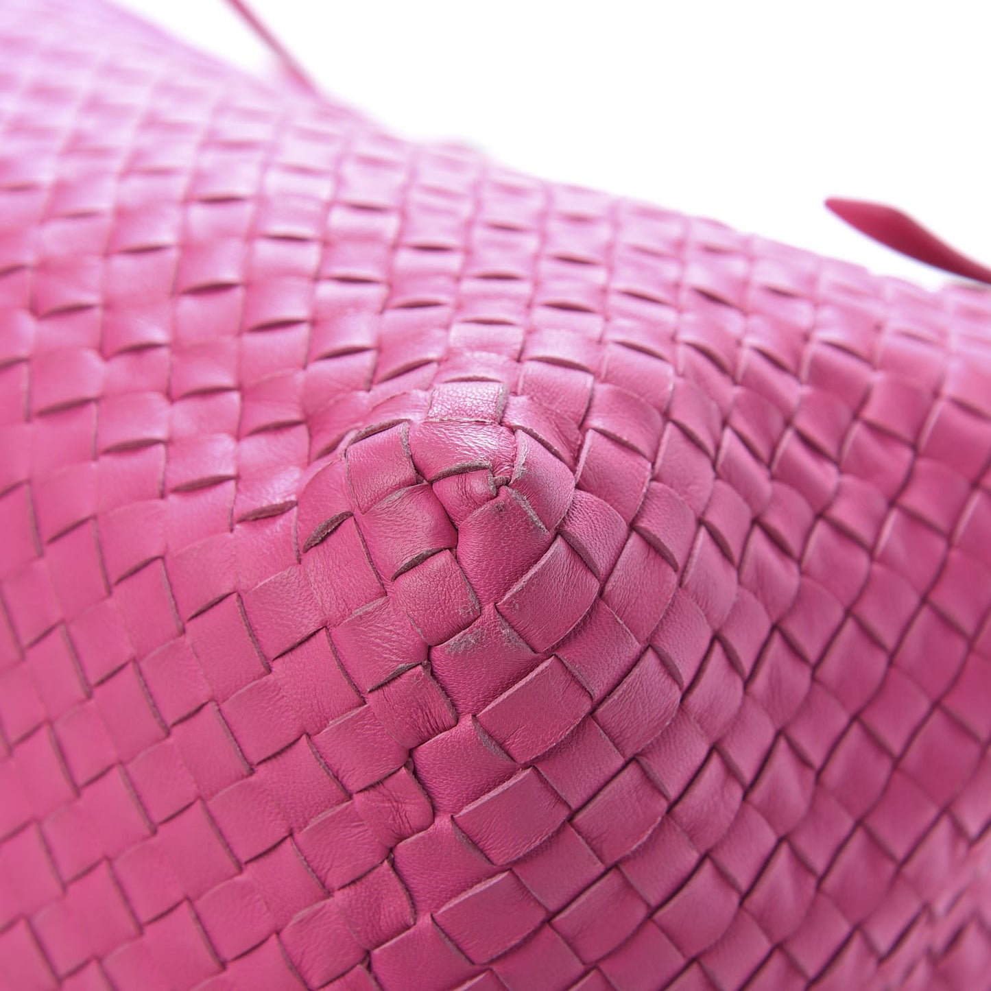 Nappa Intrecciato Large Seamless Tote Fuchsia