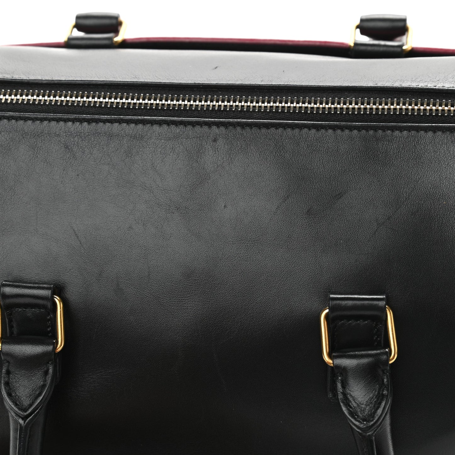 Smooth Calfskin Bi-Color Duffle 6 Fuchsia Black