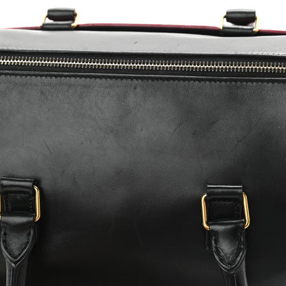Saint Laurent Smooth Calfskin Bi-Color Duffle 6 Fuchsia Black 11 of 16