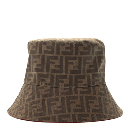 Fendi Technical Fabric FF Reversible Bucket Hat L Tobacco Red 9 of 13