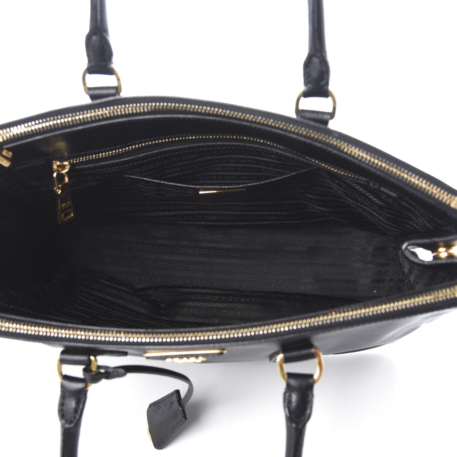 Prada Saffiano Large Galleria Double Zip Tote Black 5 of 9