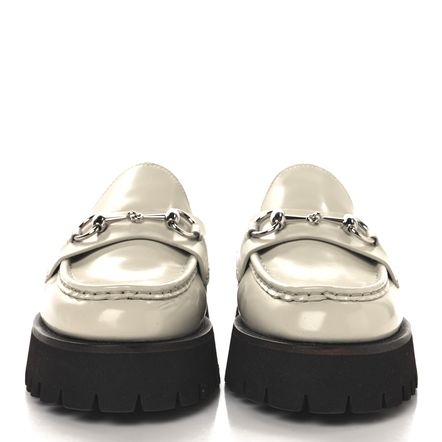 Gucci Cordovan Lux Horsebit Platform Mules 39.5 Mystic White 3 of 12