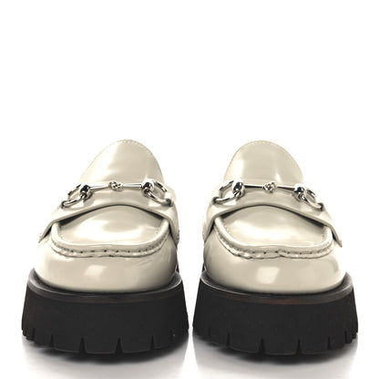 Gucci Cordovan Lux Horsebit Platform Mules 39.5 Mystic White 3 of 12