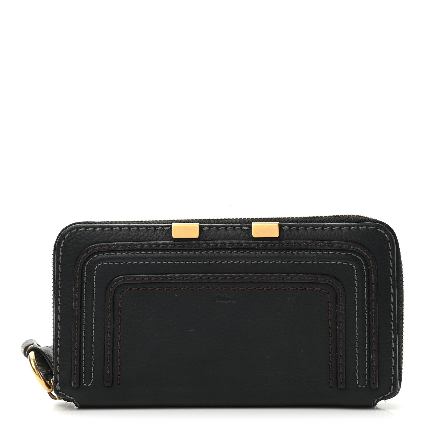 Chloe Grained Calfskin Marcie Long Zip Around Wallet Black 1 of 9