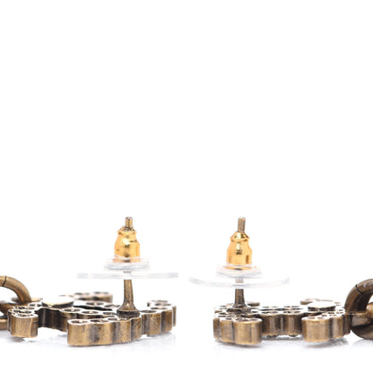 Chanel Metal Crystal City of Lights No 5 Drop Earrings Gold 3 of 6