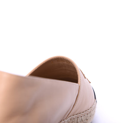 Chanel Lambskin CC Espadrilles 37 Beige Black 8 of 8