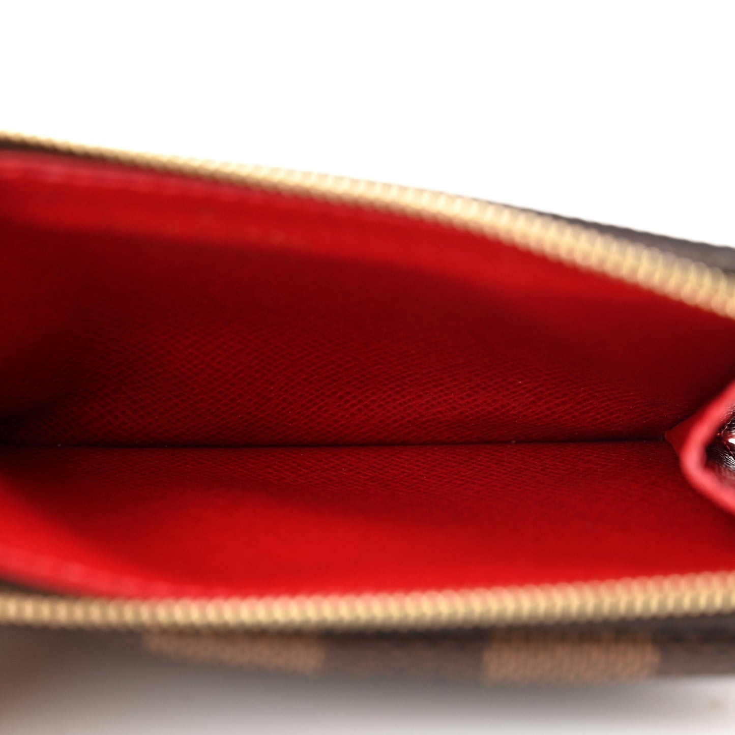 Damier Ebene Recto Verso Card Holder Red