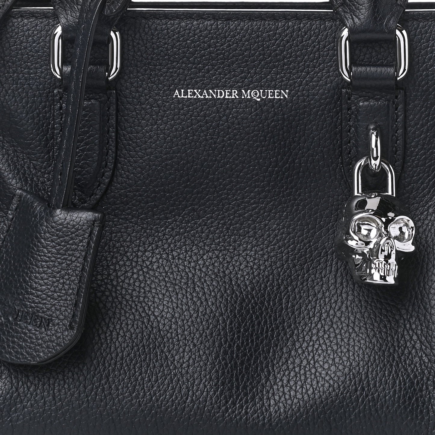 Pebbled Calfskin Mini Padlock Navy