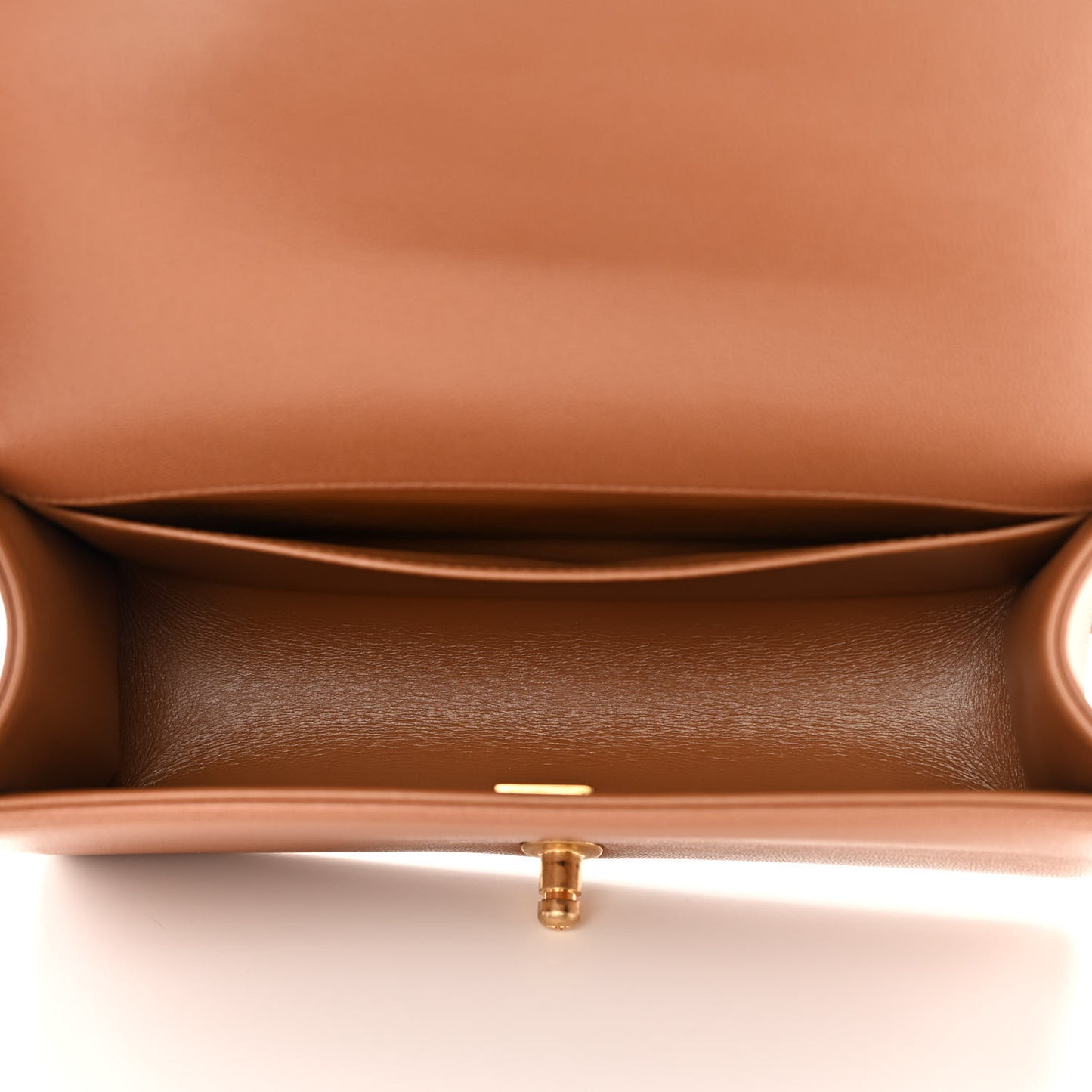 Caviar Chevron Quilted Medium Boy Flap Dark Beige