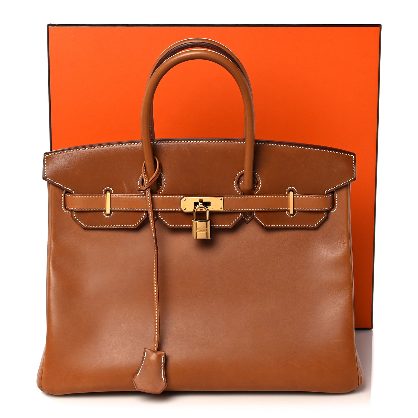 Natural Barenia Birkin 35 Fauve