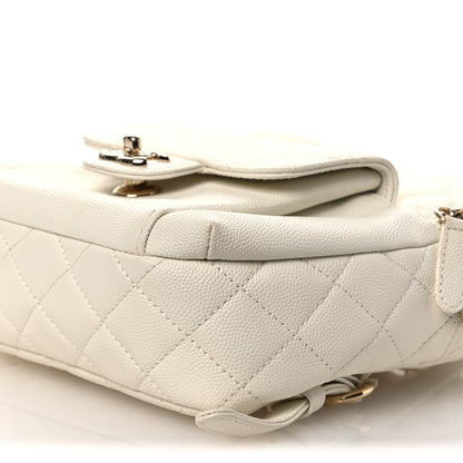 Chanel Caviar Quilted Small CC Day Backpack White 10 of 14