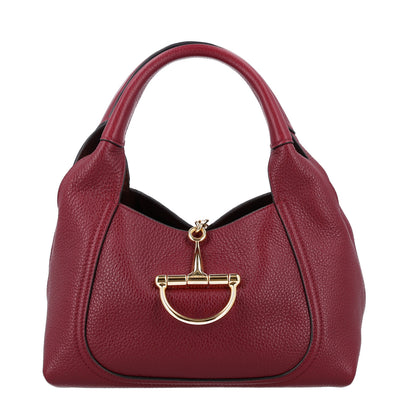 Gucci Grained Calfskin Softbit Medium Shoulder Bag Rosso Ancora 1 of 10