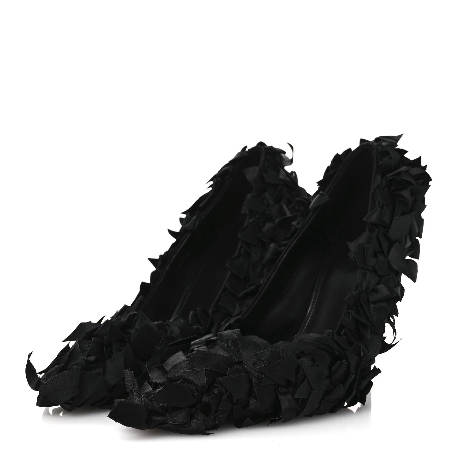 Balenciaga Satin Pointed Marie A Bows All Over 110mm Pumps 40 Black 4 of 11