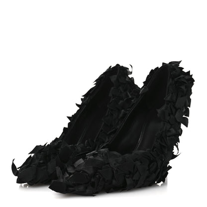 Balenciaga Satin Pointed Marie A Bows All Over 110mm Pumps 40 Black 4 of 11