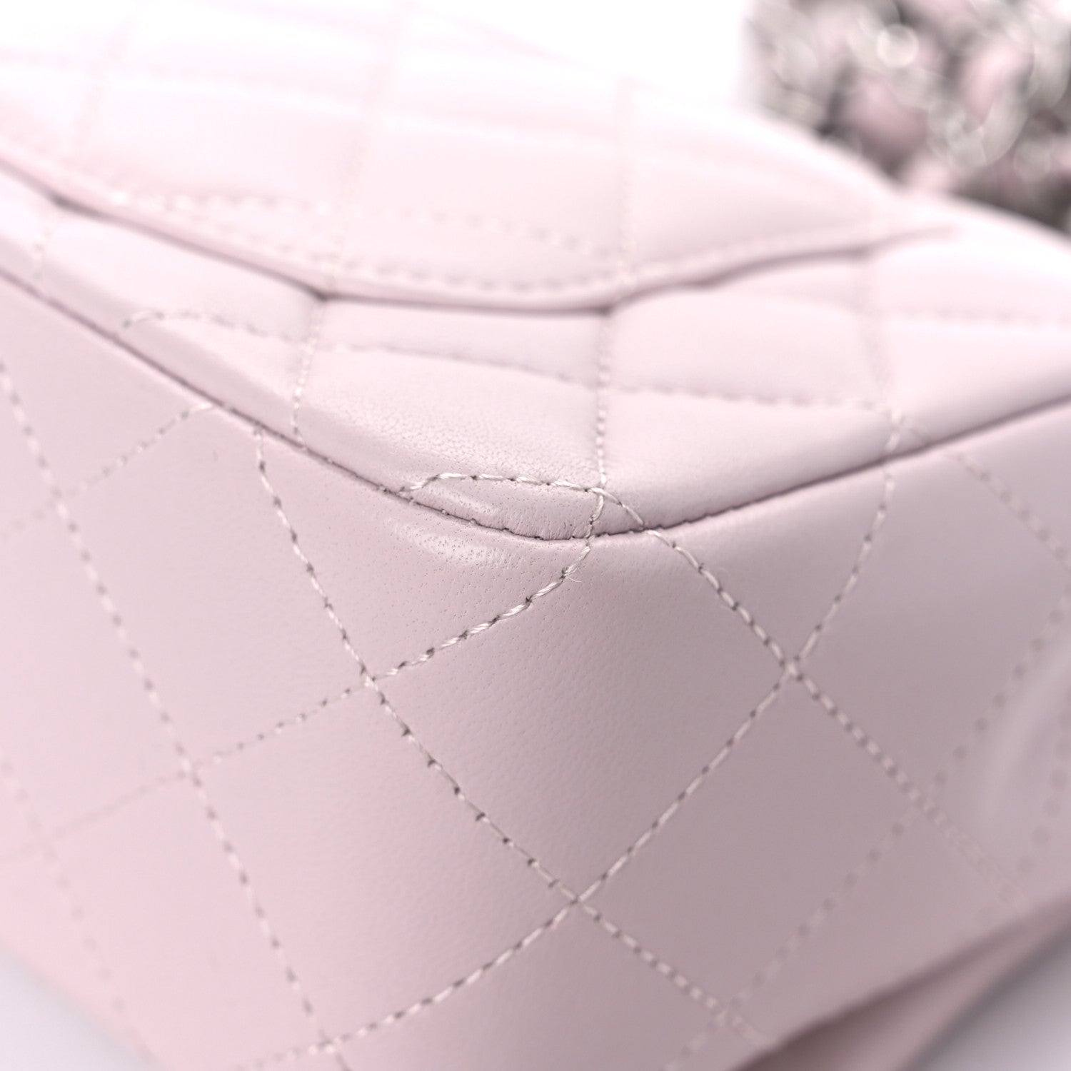 Chanel Lambskin Quilted Mini Rectangular Flap Light Purple 11 of 13