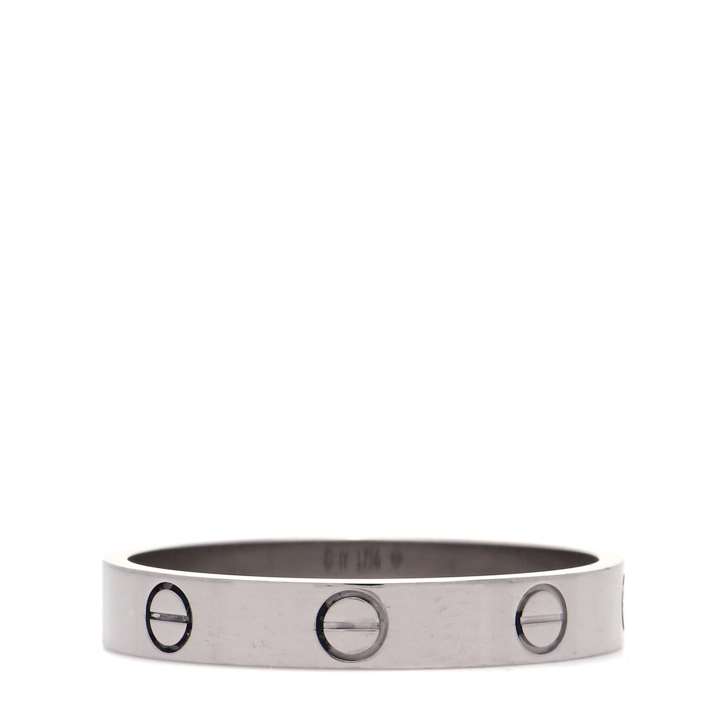 18K White Gold 3.5mm LOVE Wedding Band Ring 61 9.5