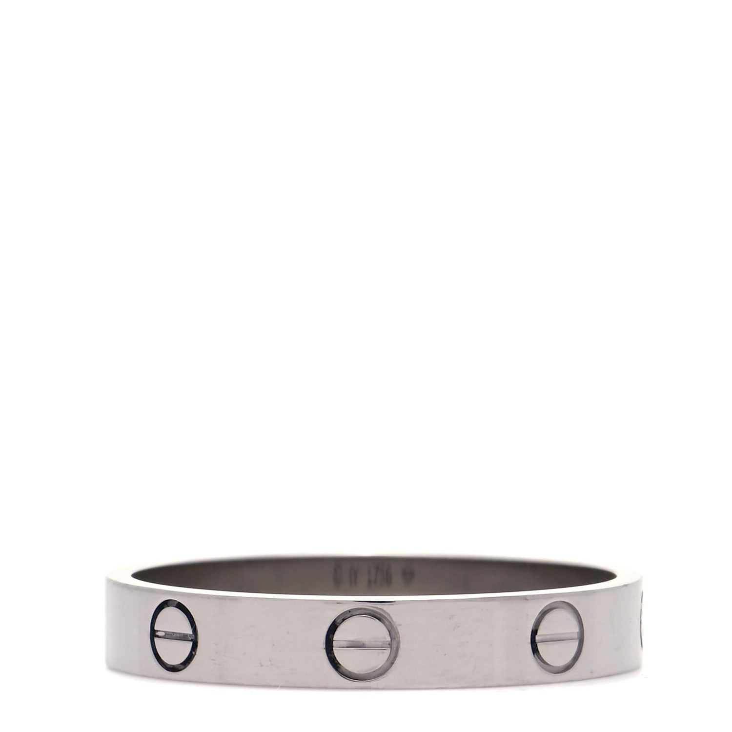 Cartier 18K White Gold 3.5mm LOVE Wedding Band Ring 61 9.5 3 of 5