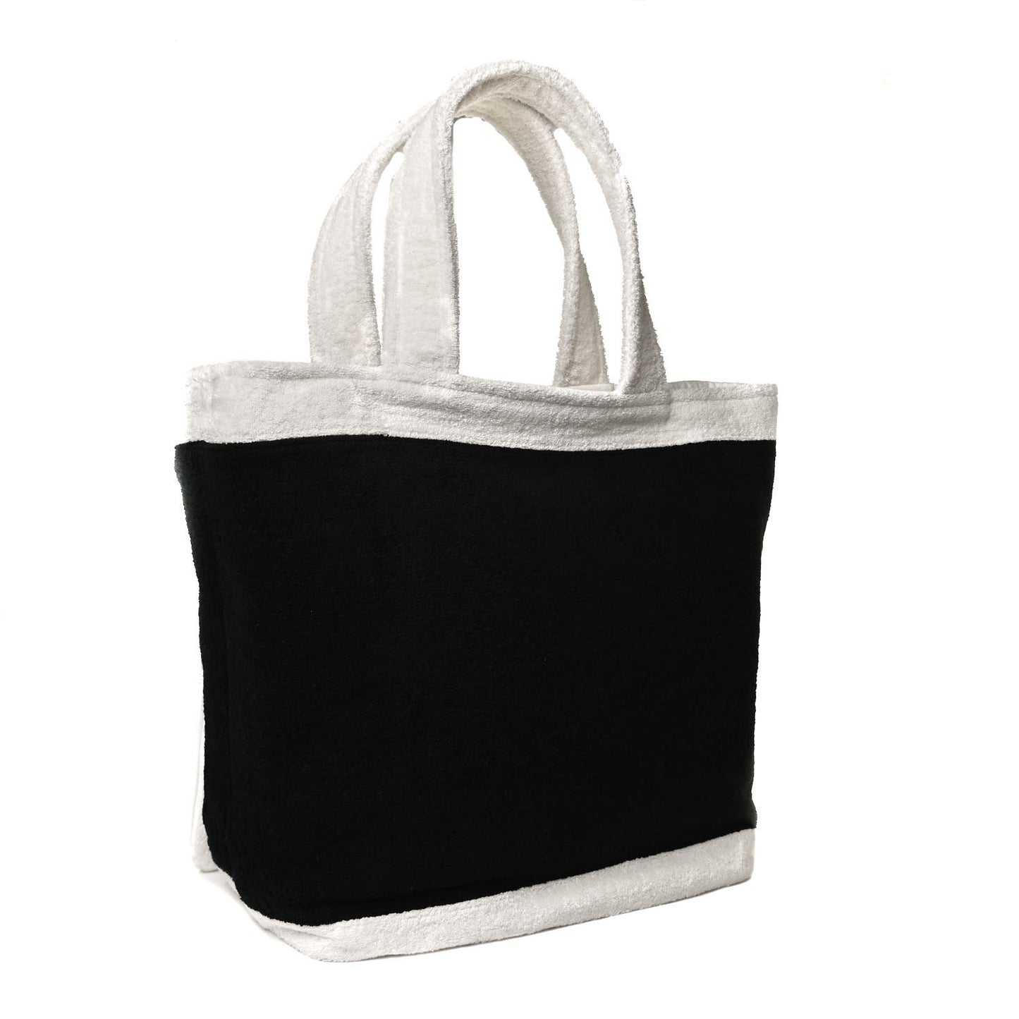 Terry Cotton CC Beach Tote Towel Set Black White