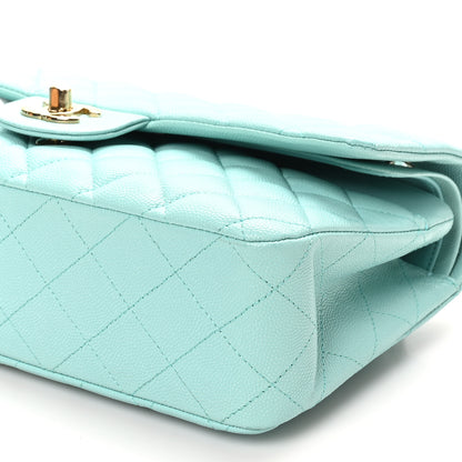 Chanel Caviar Quilted Medium Double Flap Light Blue 10 of 10