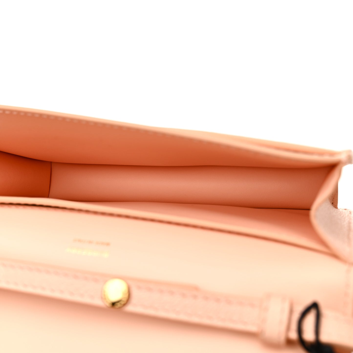Smooth Calfskin Logo Embossed Hampshire Crossbody Peach Pink