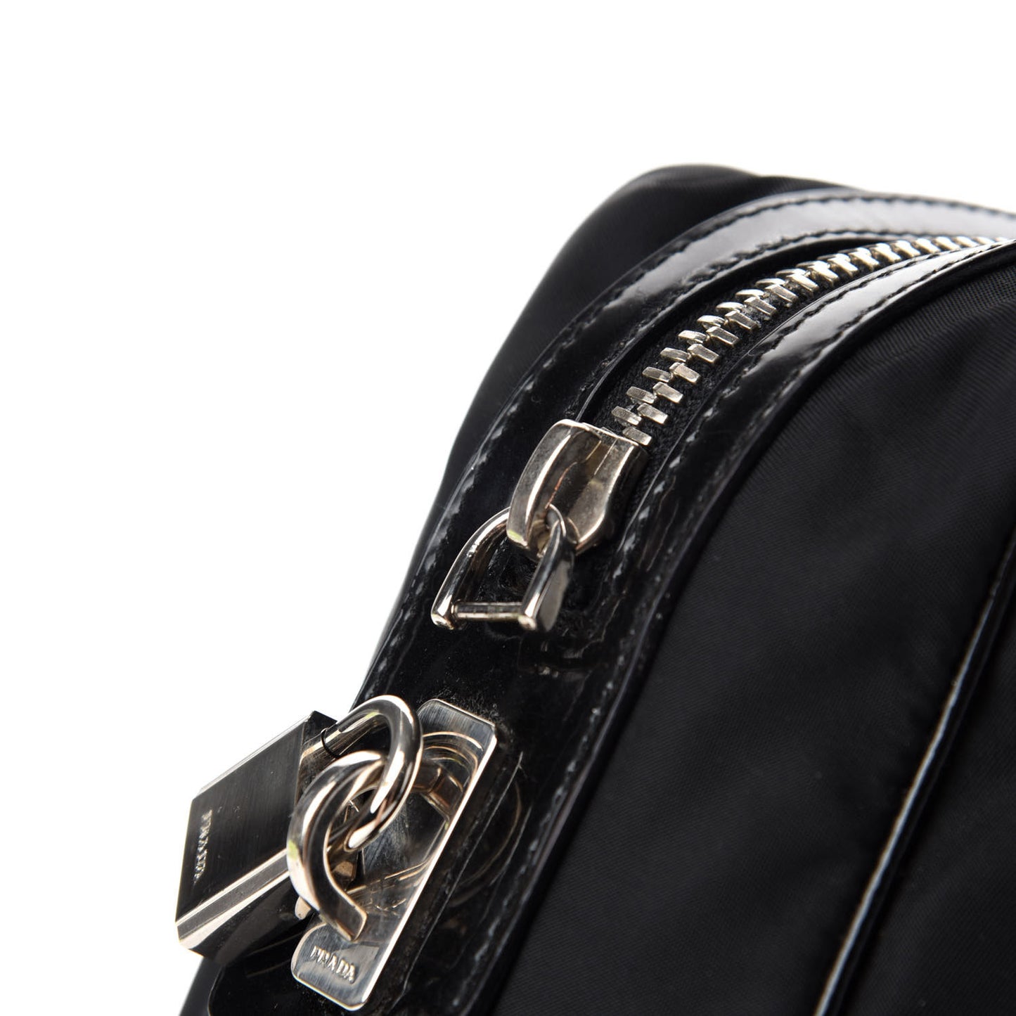 Tessuto Nylon Vernice Bauletto Black