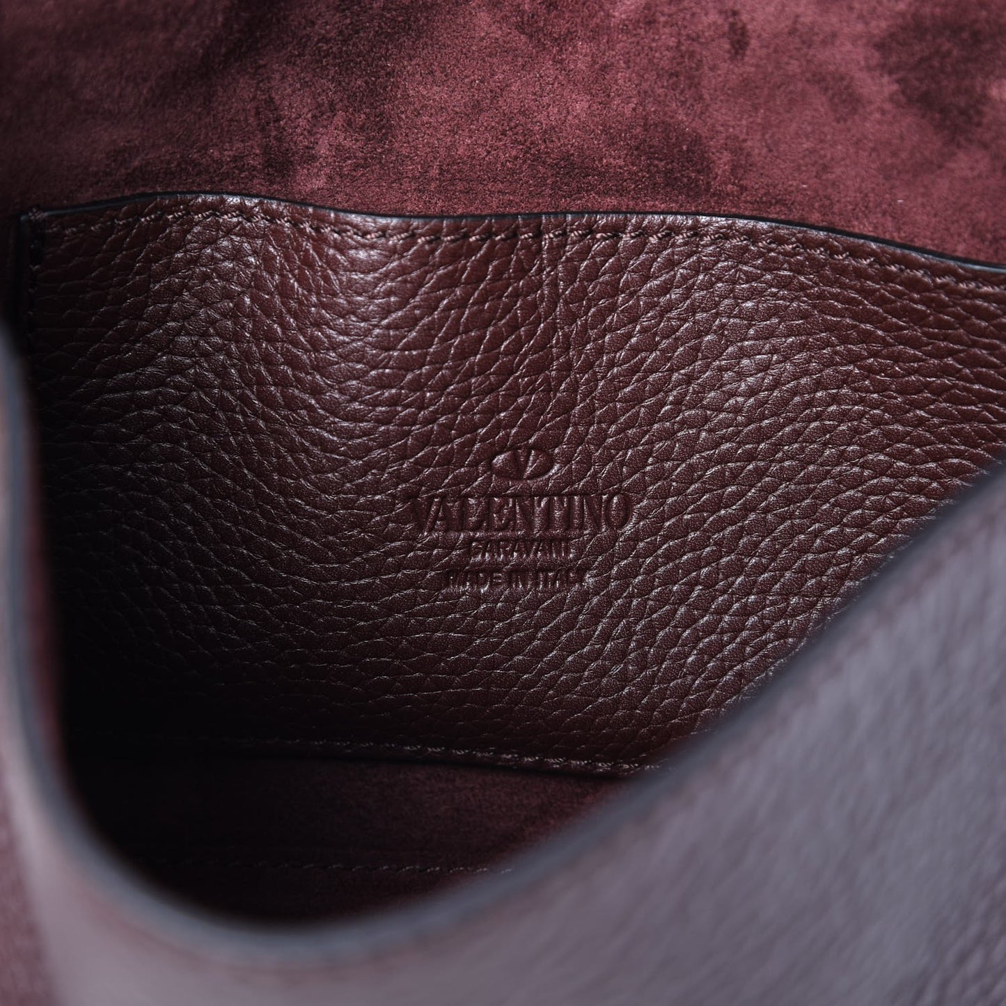 Pebbled Calfskin Medium Rockstud Flip Lock Crossbody Bag Deep Taupe