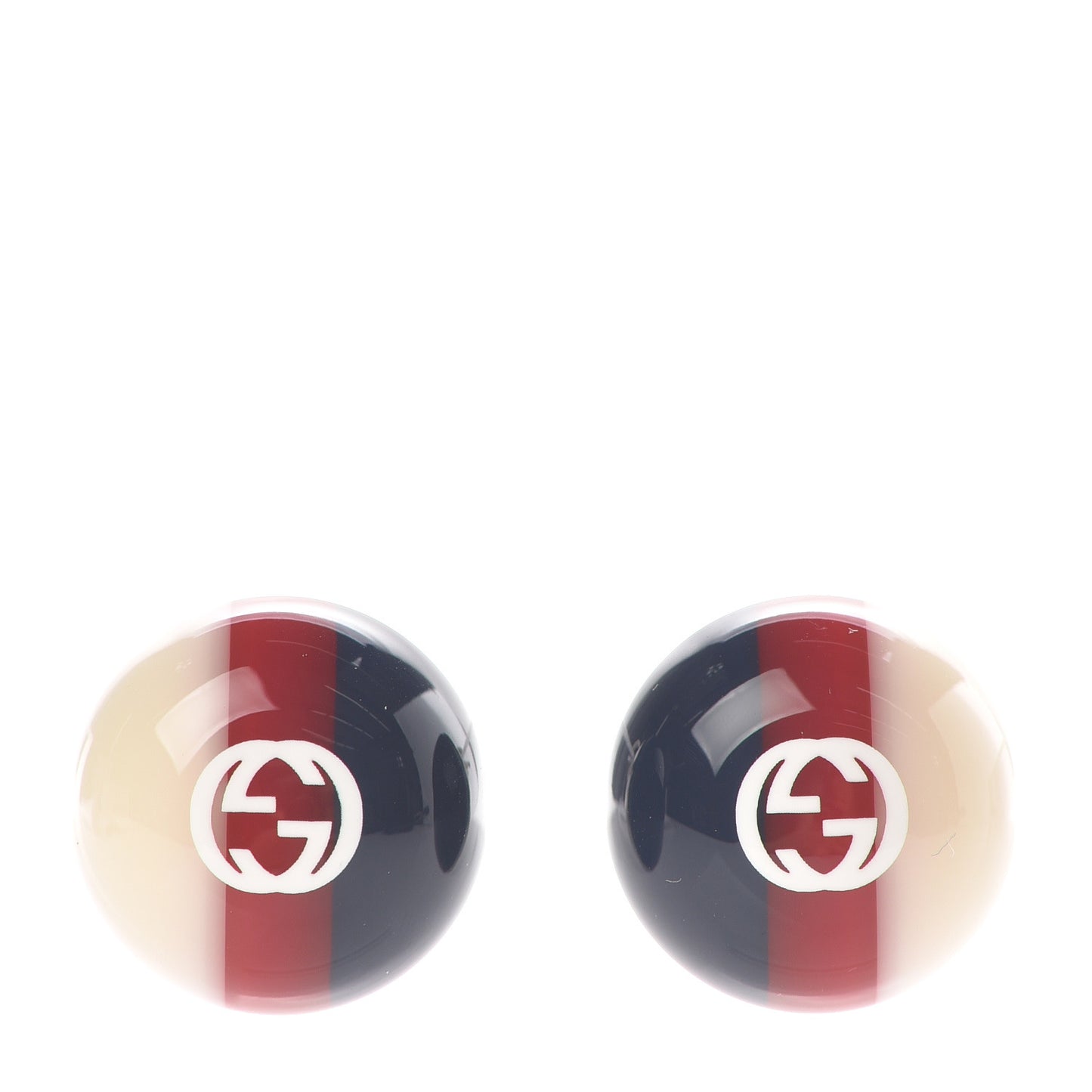 Resin Web Stud Earrings Blue Red