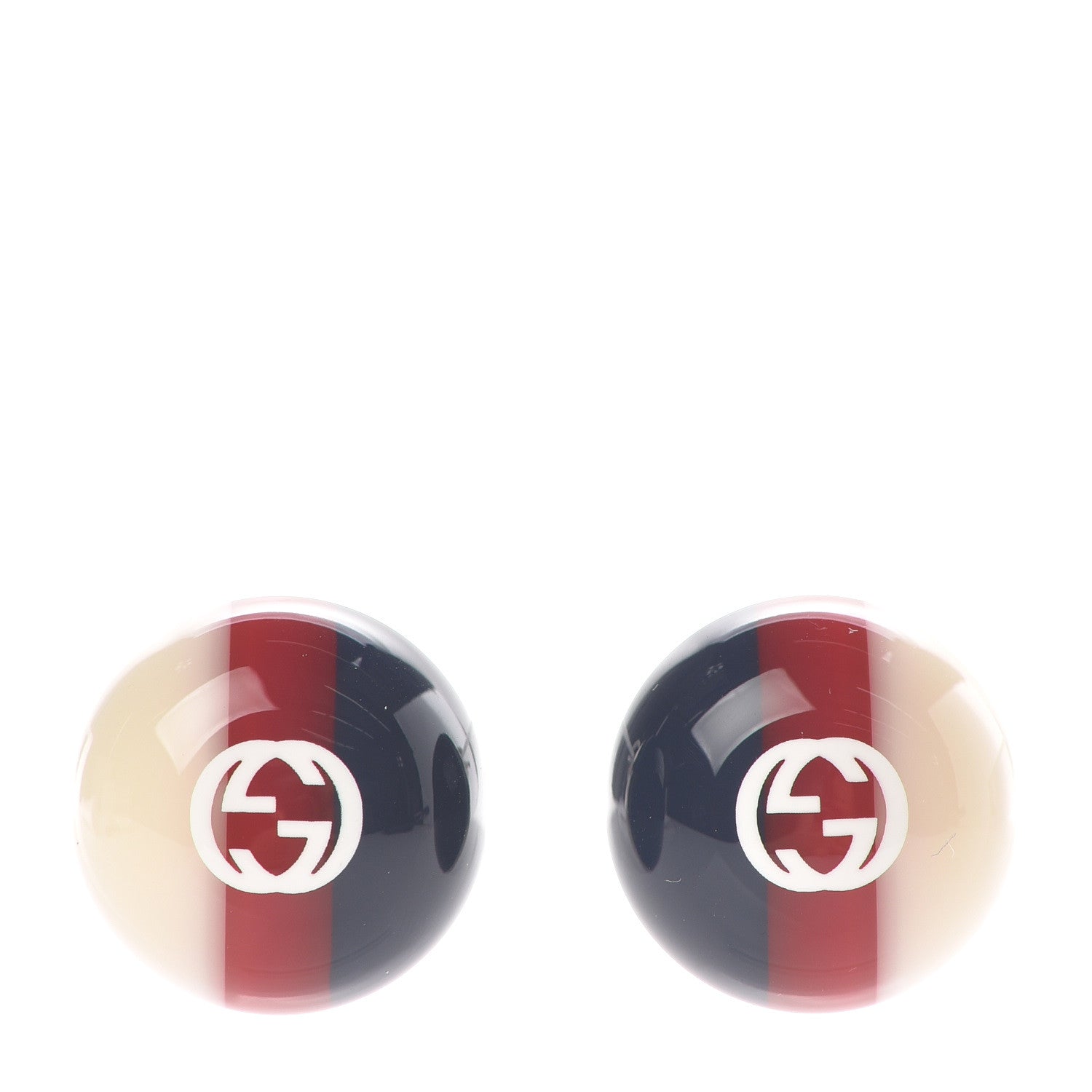 Gucci Resin Web Stud Earrings Blue Red 1 of 4