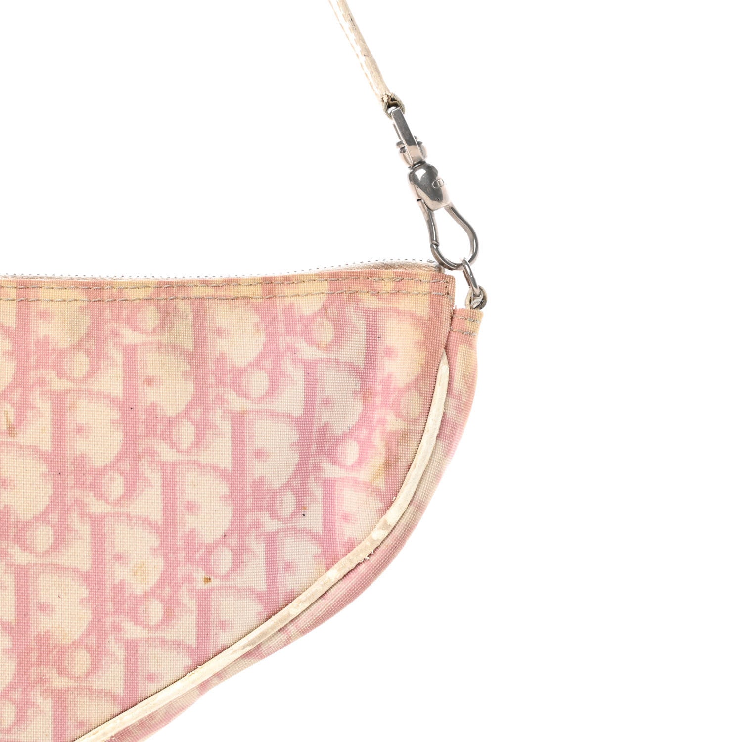 Christian Dior Monogram Mini Saddle Pochette Pink 8 of 18