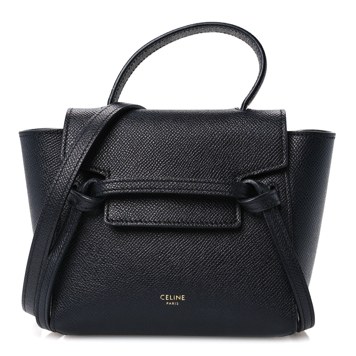 Grained Calfskin Pico Belt Bag Black