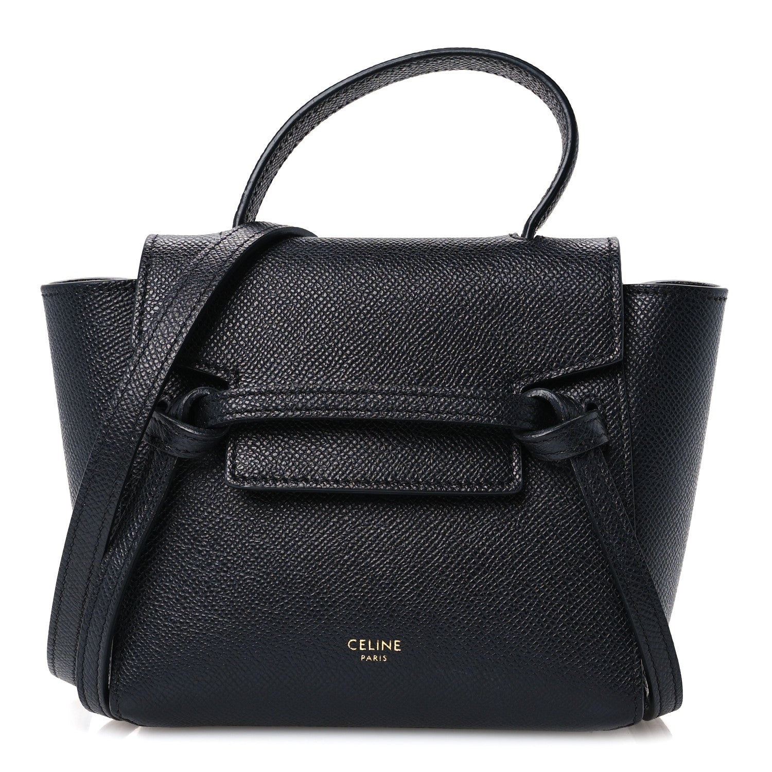 Celine Grained Calfskin Pico Belt Bag Black 1 of 10