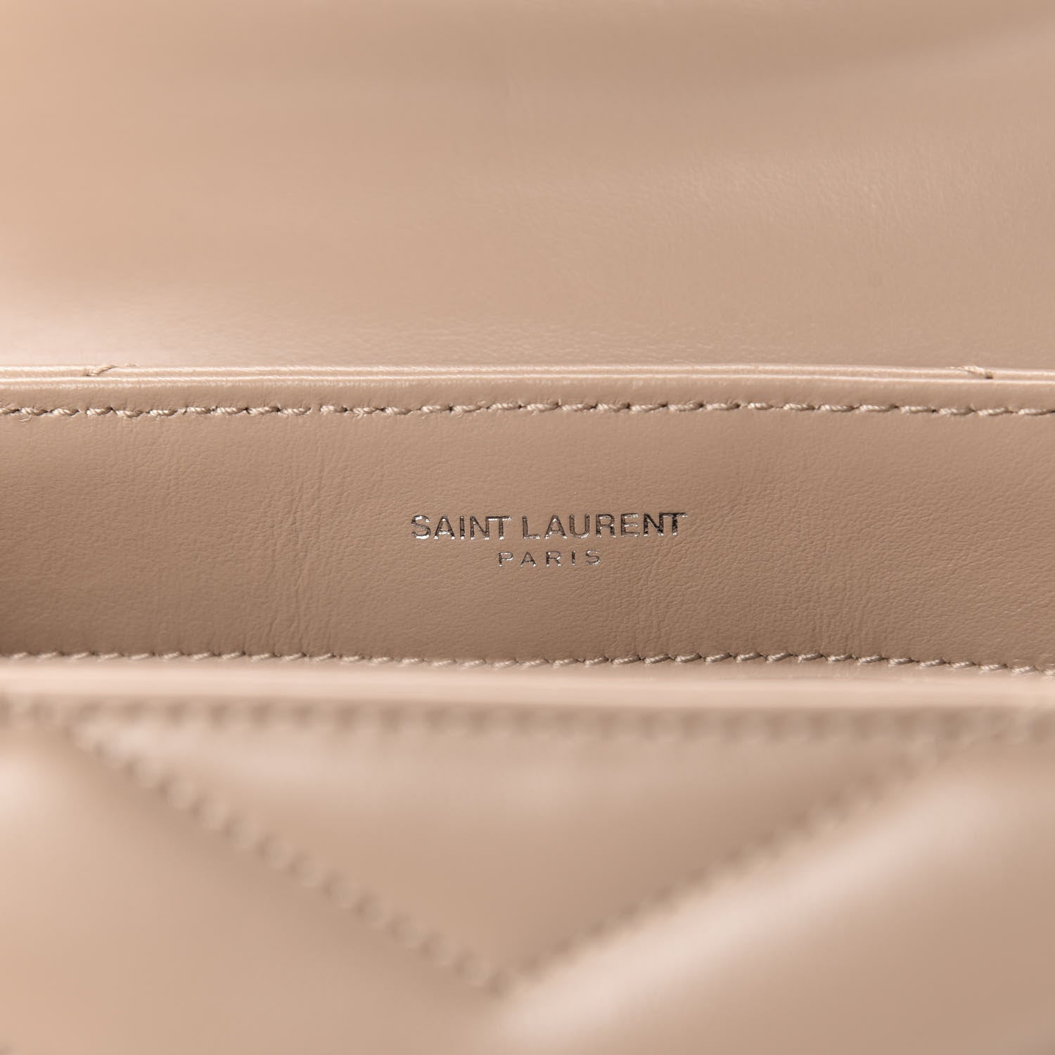 Saint Laurent Calfskin Y Quilted Monogram Toy Loulou Crossbody Bag Mink 9 of 11
