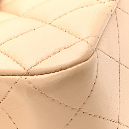 Chanel Lambskin Quilted Medium Double Flap Beige 11 of 13