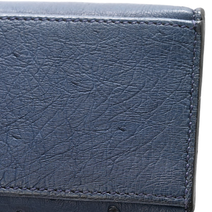 Hermes Ostrich Kelly Pochette Clutch Bleu Roi 8 of 10