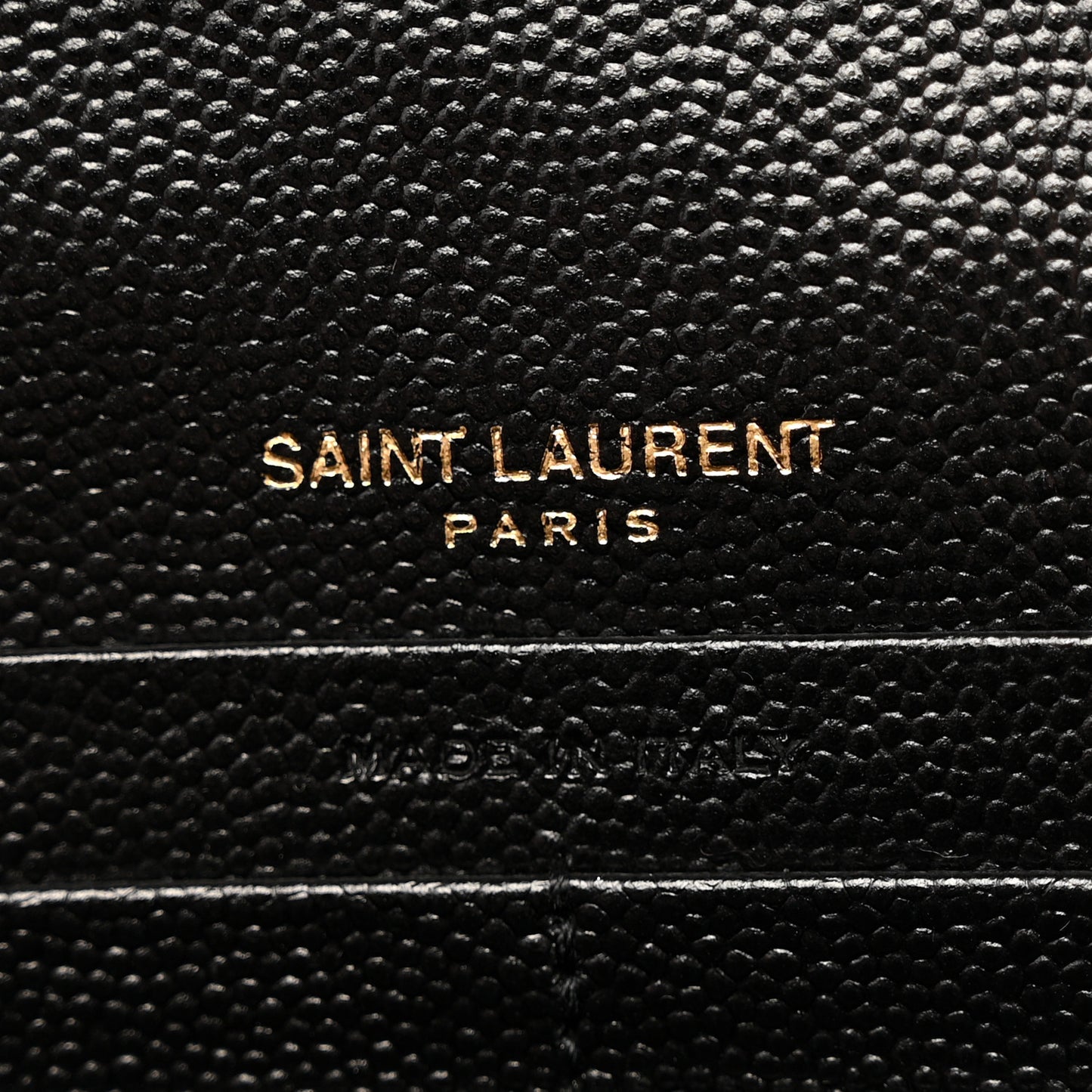 Grain De Poudre Matelasse Chevron Monogram Chain Wallet Black